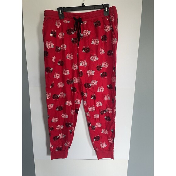 Christmas Themed Sheep Print Pajama Pants Size Large - Picture 1 of 4